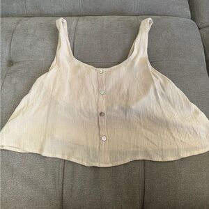 Pearl button built in bra top